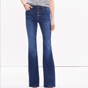 Madewell Flea Market Flares Button Front Jeans 25